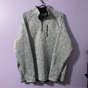 Lee Men's Heathered Gray Zip-Up Sweater